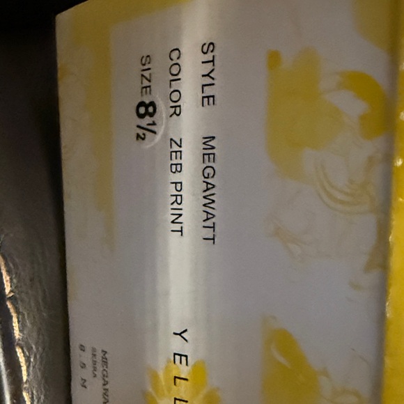 Yellow Box Black and White Zebra Flip Flops - Picture 3 of 3